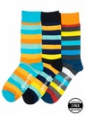 Meatfly Meatfly socks Lexy Triple Pack Orange Stripes | Multicolored | Size
