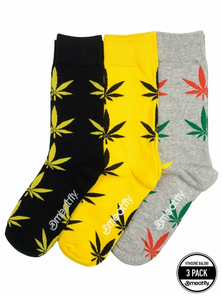 Meatfly Meatfly Socks Lexy Triple Pack Ganja | Multicolor | Size