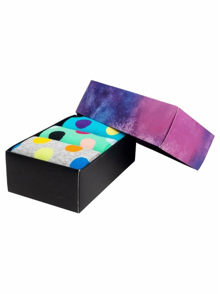 Meatfly Meatfly Socks Lexy Gift Pack Grey Dots | Multicolor | Size