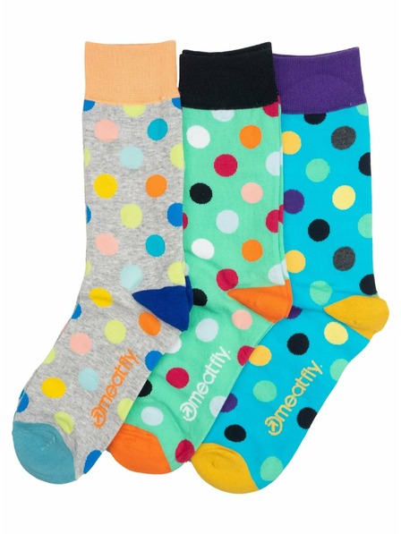 Meatfly Meatfly Socks Lexy Gift Pack Grey Dots | Multicolor | Size