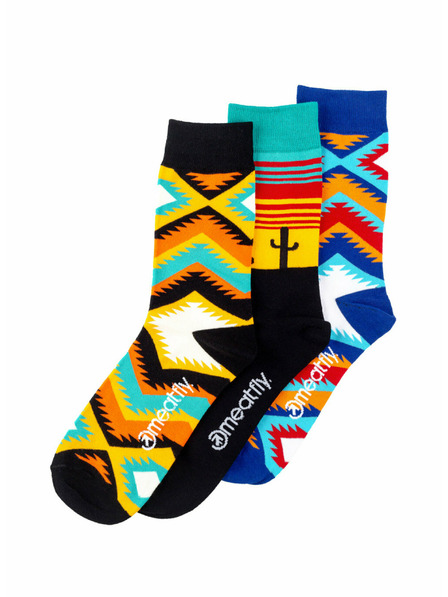 Meatfly Meatfly Socks Arizona Socks - S19 Triple Pack | Multicolor | Size