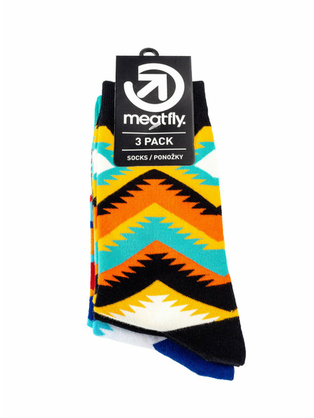 Meatfly Meatfly Socks Arizona Socks - S19 Triple Pack | Multicolor | Size