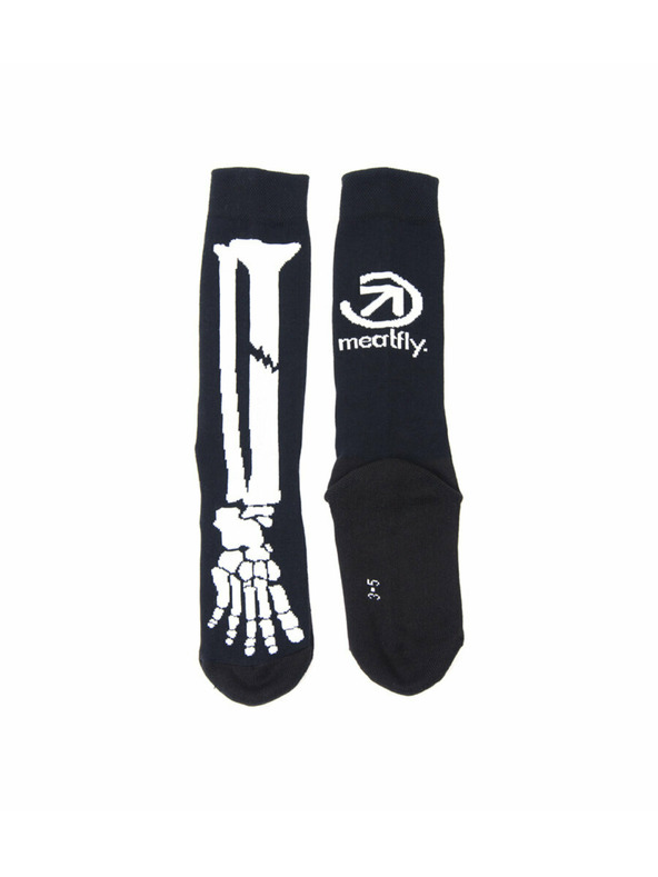 Meatfly Meatfly Socks Bones Long Black | White | Size