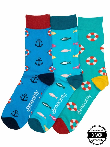 Meatfly Meatfly Socks Lexy Triple Pack Pool | Multicolor | Size