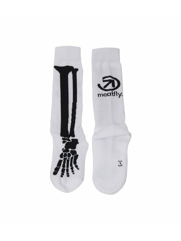Meatfly Meatfly Socks Bones Long White | White | Size