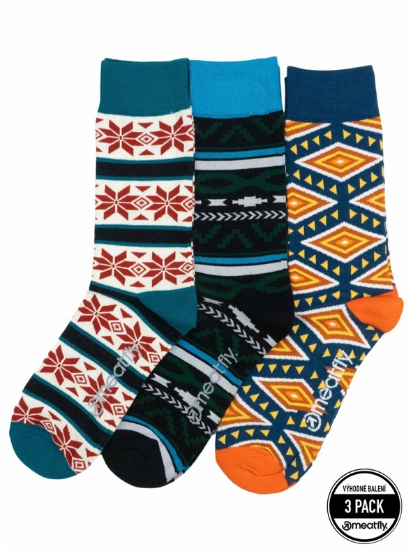 Meatfly Meatfly Socks Lexy Triple Pack Norway | Multicolor | Size