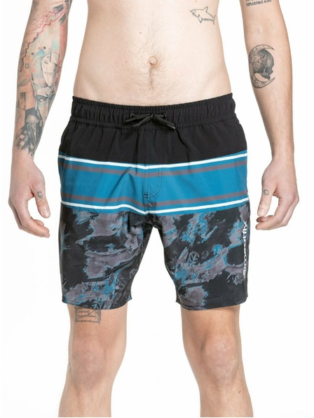 Meatfly Meatfly pantaloni scurți de baie pentru bărbați Keith Boardshorts 17" Mossy Petrol | Albastru | Mărime