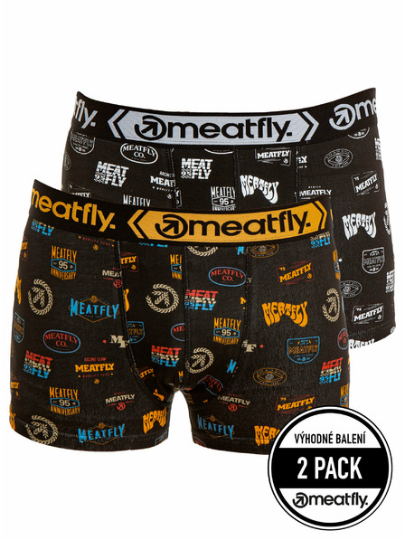 Meatfly Meatfly boxeri Balboa Double Pack Badges | Negru | Mărime