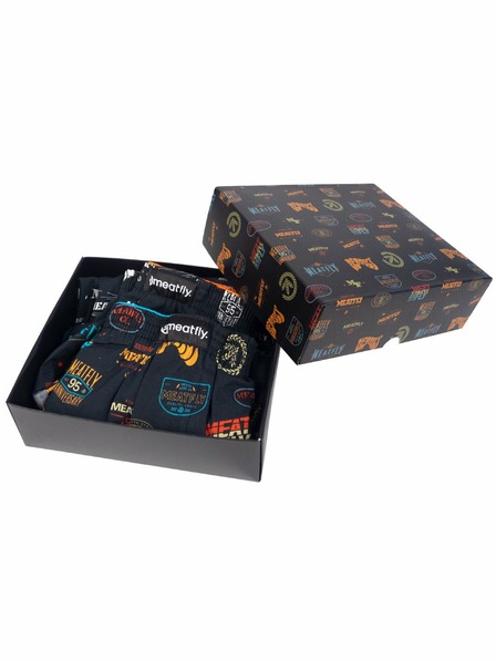 Meatfly Meatfly slip-uri bărbătești Agostino Badges Gift Pack | Negru | Mărime