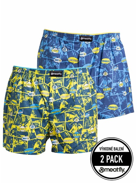 Meatfly Boxeri pentru bărbați Meatfly Agostino Yellow/Blue