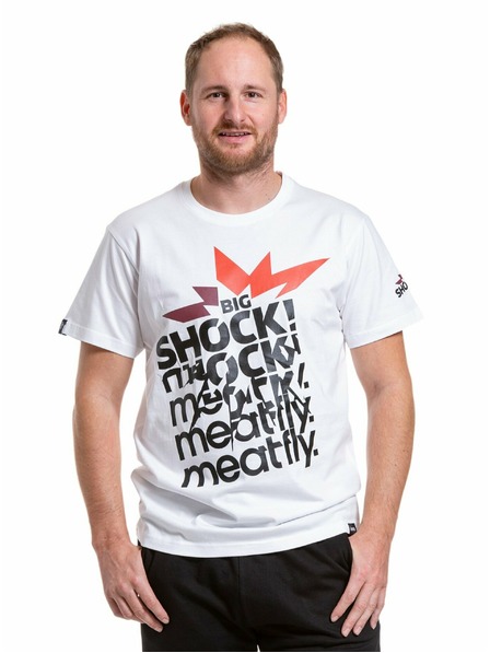Meatfly Tricou pentru bărbați Meatfly Big Shock Shattered White | Alb | Mărime