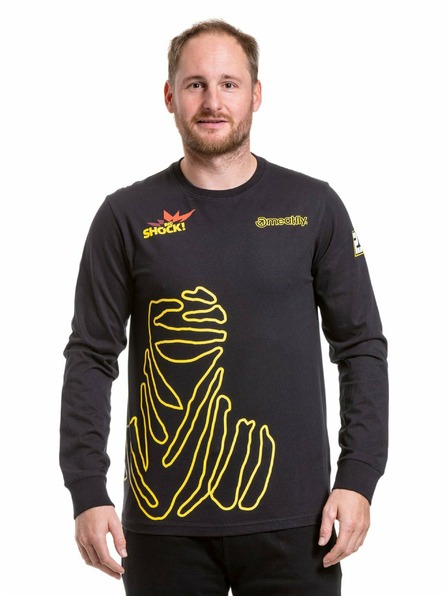 Meatfly Tricou cu mânecă lungă pentru bărbați Meatfly Dakar Beduin Black | Negru | Mărime