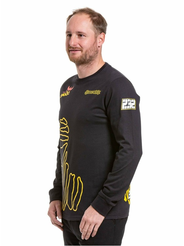 Meatfly Tricou cu mânecă lungă pentru bărbați Meatfly Dakar Beduin Black | Negru | Mărime