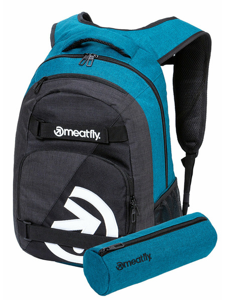 Meatfly Rucsac Meatfly Exile Petrol Heather/Charcoal Heather 24 L + PENAR GRATUIT | Albastru | Volum 24 L