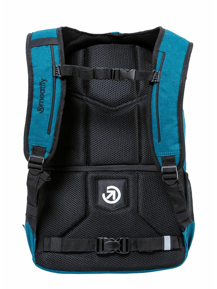 Meatfly Rucsac Meatfly Exile Petrol Heather/Charcoal Heather 24 L + PENAR GRATUIT | Albastru | Volum 24 L