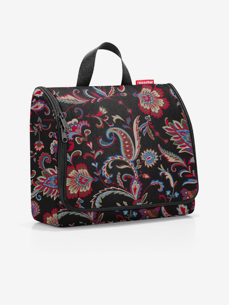 Reisenthel Geantă cosmetică pentru femei vișinie-neagră cu model Reisenthel Toiletbag XL Paisley Black