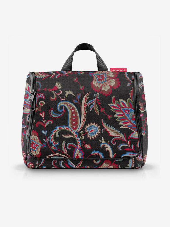 Reisenthel Geantă cosmetică pentru femei vișinie-neagră cu model Reisenthel Toiletbag XL Paisley Black