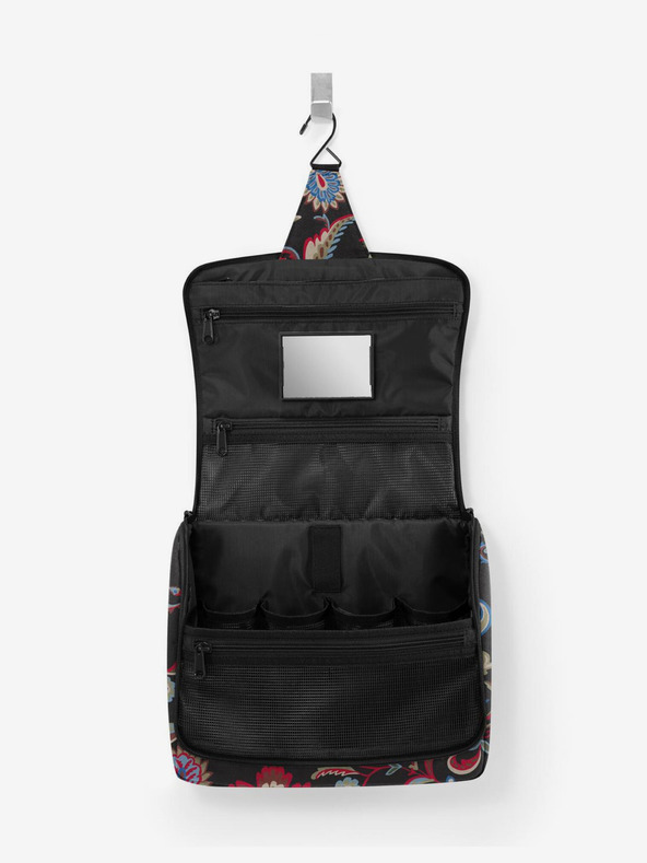Reisenthel Geantă cosmetică pentru femei vișinie-neagră cu model Reisenthel Toiletbag XL Paisley Black