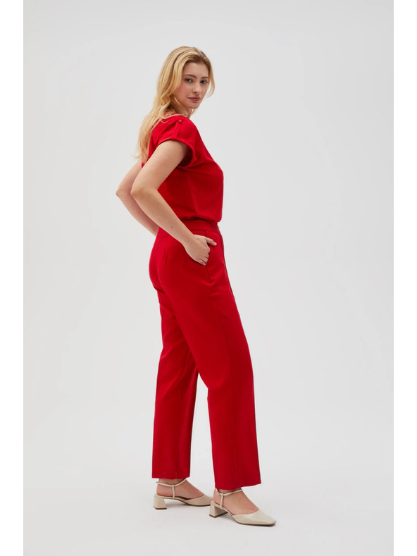 Moodo Pantaloni roșii pentru femei Moodo