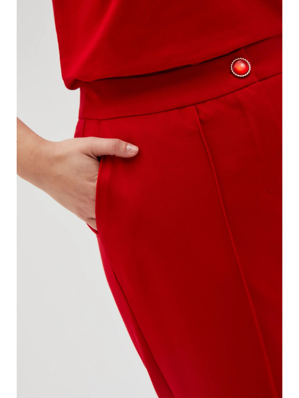 Moodo Pantaloni roșii pentru femei Moodo