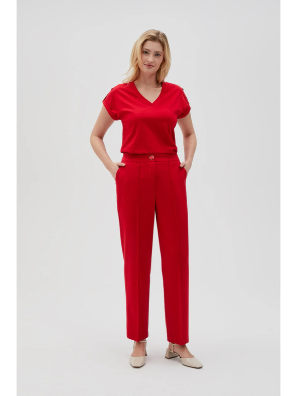 Moodo Pantaloni roșii pentru femei Moodo
