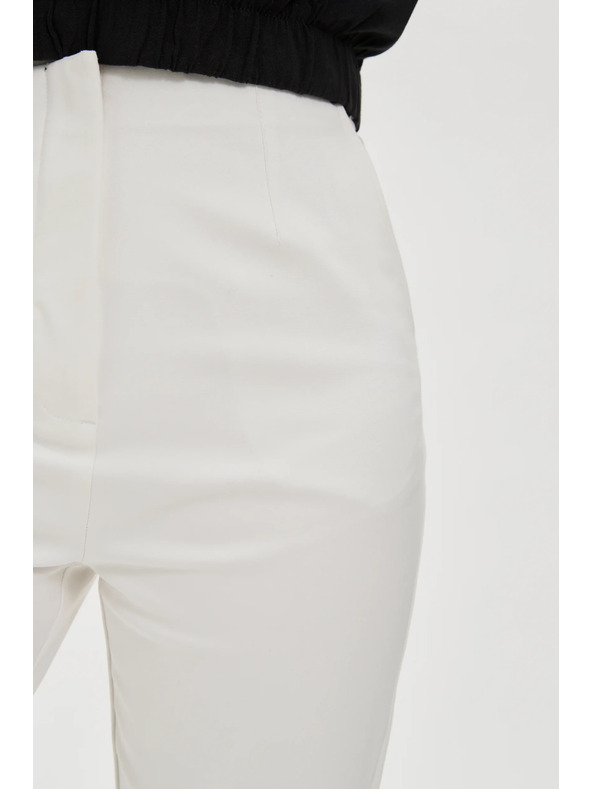 Moodo Pantaloni albi pentru femei Moodo