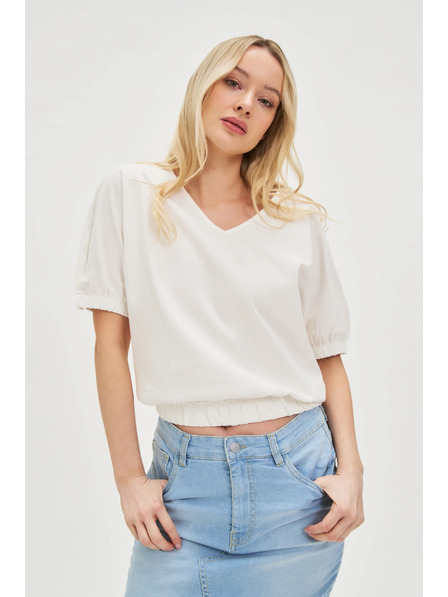 Moodo Tricou alb pentru femei Moodo