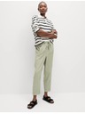 Marks & Spencer Pantaloni elastici vopsiți, croială îngustă cu șnur Marks & Spencer verde