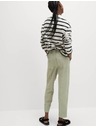 Marks & Spencer Pantaloni elastici vopsiți, croială îngustă cu șnur Marks & Spencer verde
