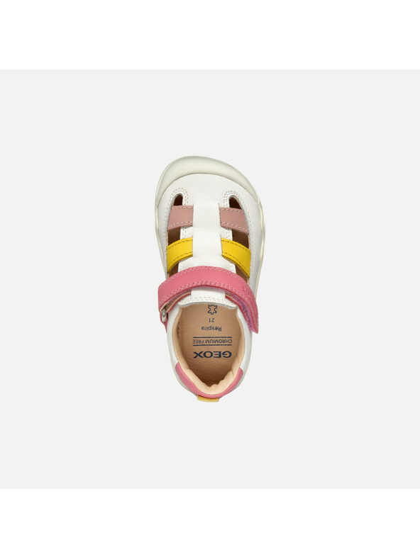 Geox Adidași albi fără cusături pentru fete, cu vârf deschis Geox Steppieup