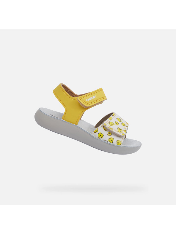 Geox Sandale galbene pentru fete Geox Lightfloppy