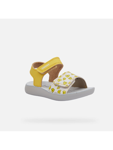 Geox Sandale galbene pentru fete Geox Lightfloppy