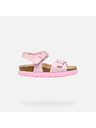 Geox Sandale roz pentru fete Geox Sandalubblebow