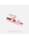 Geox Sandale roz pentru fete Geox Sandalubblebow