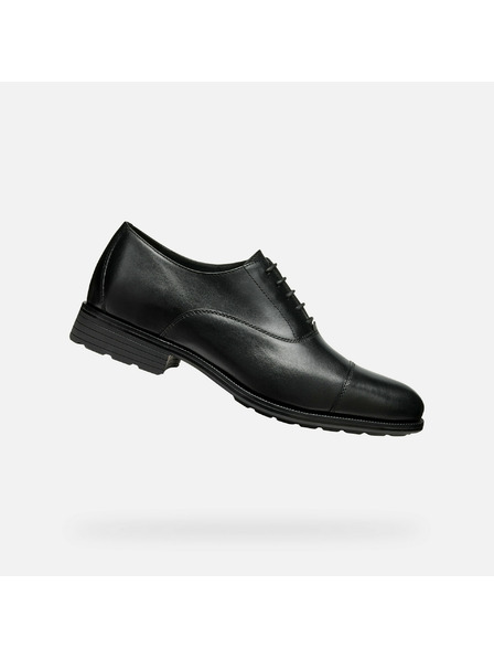 Geox Pantofi de ocazie negri Geox Walk Pleasure F pentru bărbați