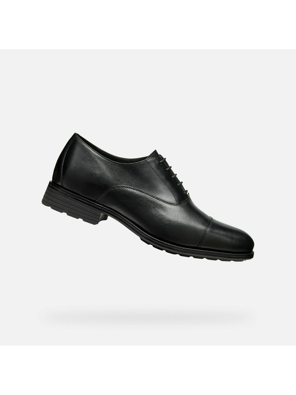 Geox Pantofi de ocazie negri Geox Walk Pleasure F pentru bărbați