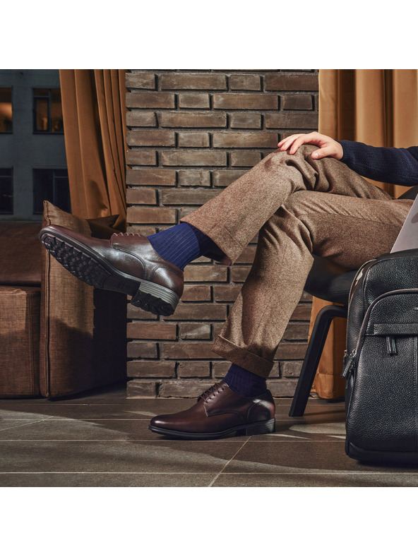 Geox Pantofi de ceremonie maro pentru bărbați Geox Walk Pleasure F