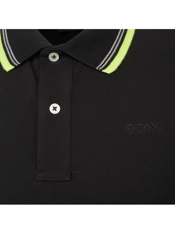 Geox Tricou polo negru pentru bărbați Geox