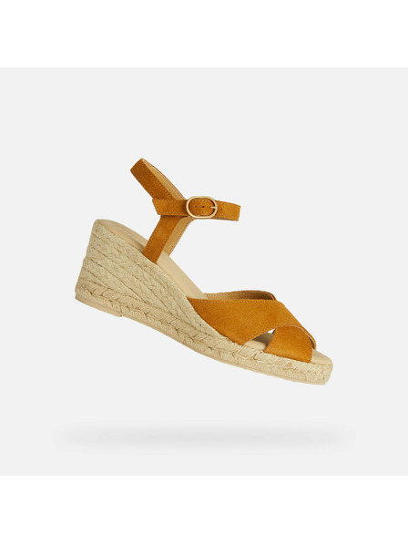 Geox Sandale deschise galbene pentru femei Geox Gelsa Low