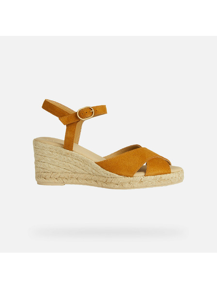 Geox Sandale deschise galbene pentru femei Geox Gelsa Low
