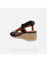 Geox Sandale deschise negre pentru femei Geox Ischia Corda