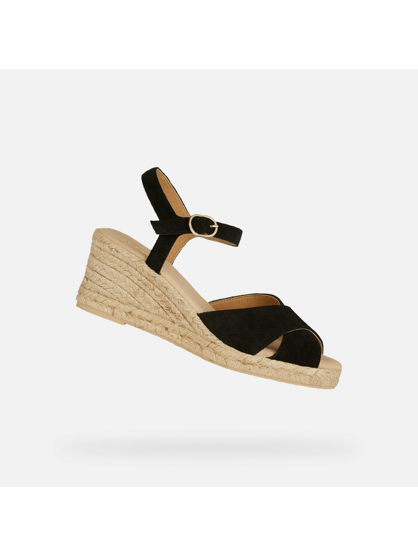 Geox Sandale negre pentru femei Geox Gelsa Low