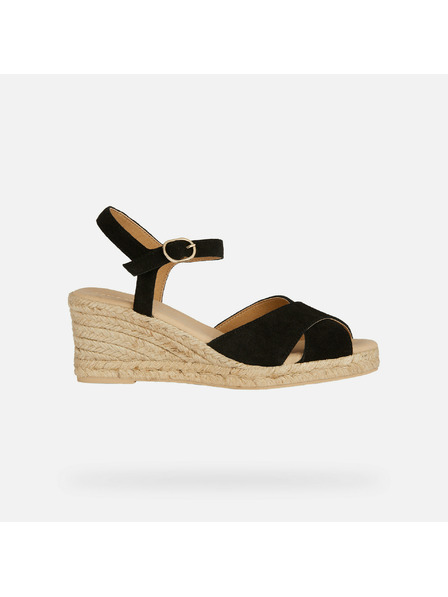 Geox Sandale negre pentru femei Geox Gelsa Low