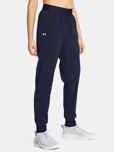Under Armour Pantaloni sport pentru femei Under Armour UA Rival Hi Rise Woven Pant-BLU