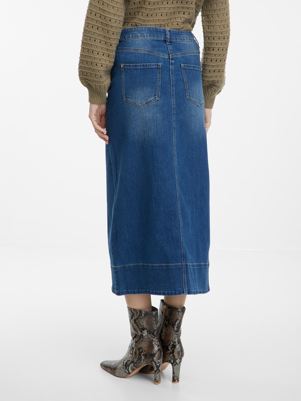 Orsay Fustă maxi din denim albastru închis pentru femei ORSAY