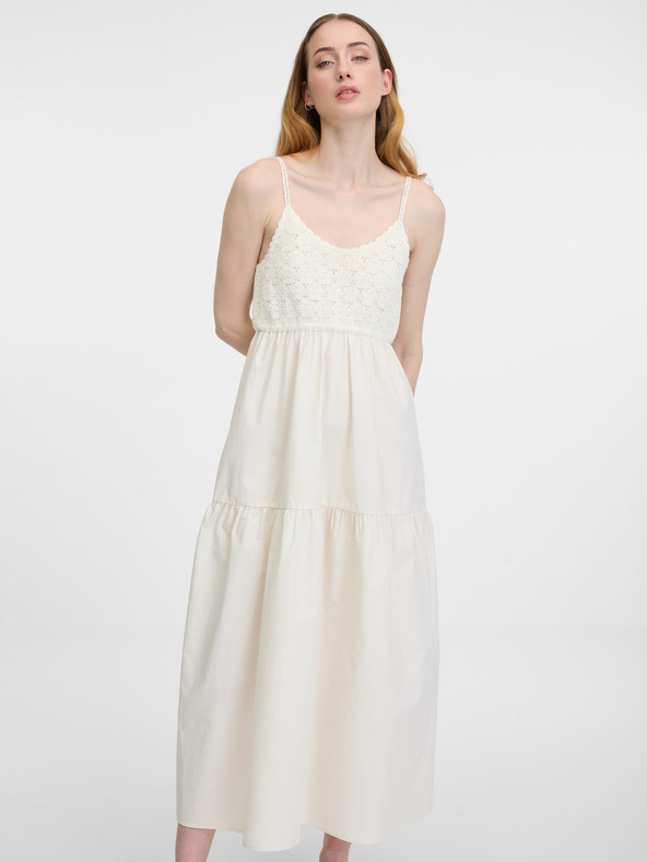 Orsay Rochie midi crem pentru femei ORSAY