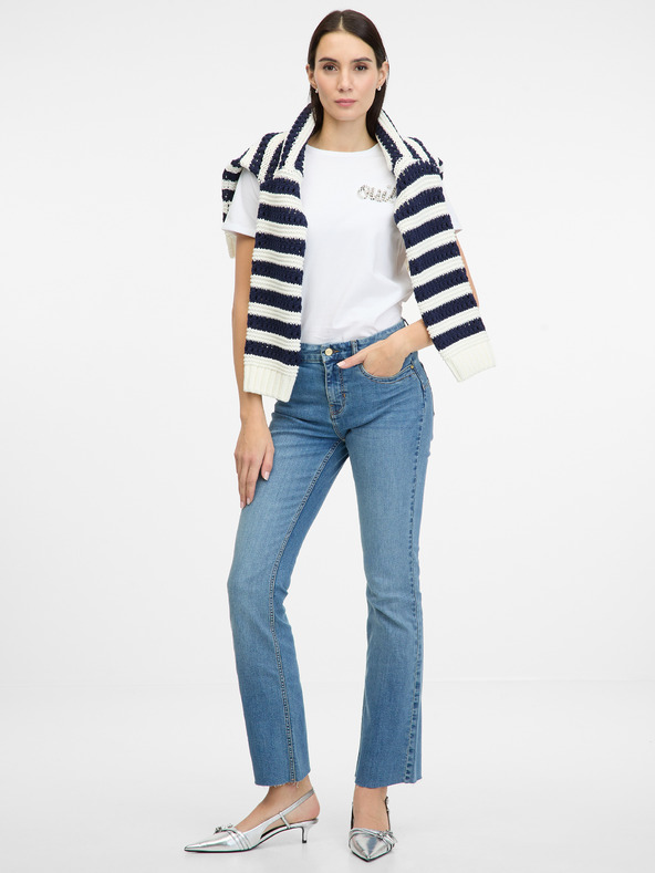 Orsay Tricou alb cu mânecă scurtă pentru femei ORSAY