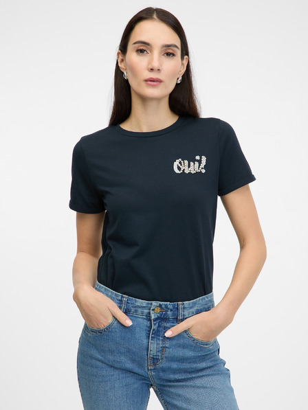 Orsay Tricou cu mânecă scurtă pentru femei, albastru închis ORSAY