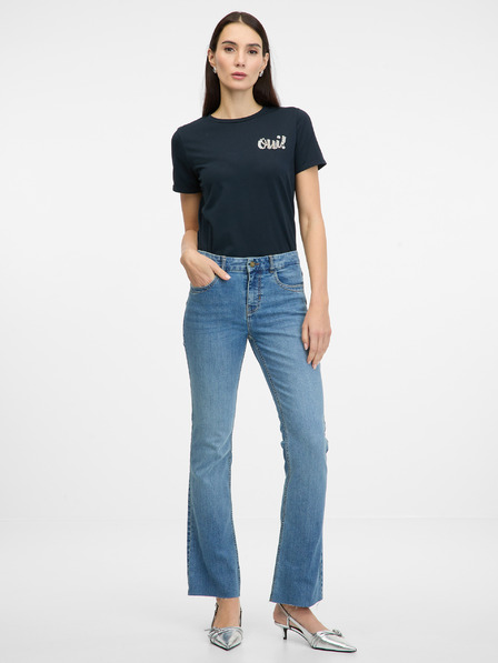 Orsay Tricou cu mânecă scurtă pentru femei, albastru închis ORSAY