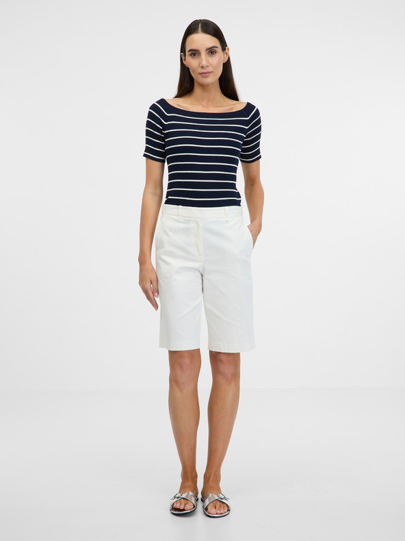 Orsay Tricou cu mânecă trei sferturi pentru femei, albastru închis ORSAY